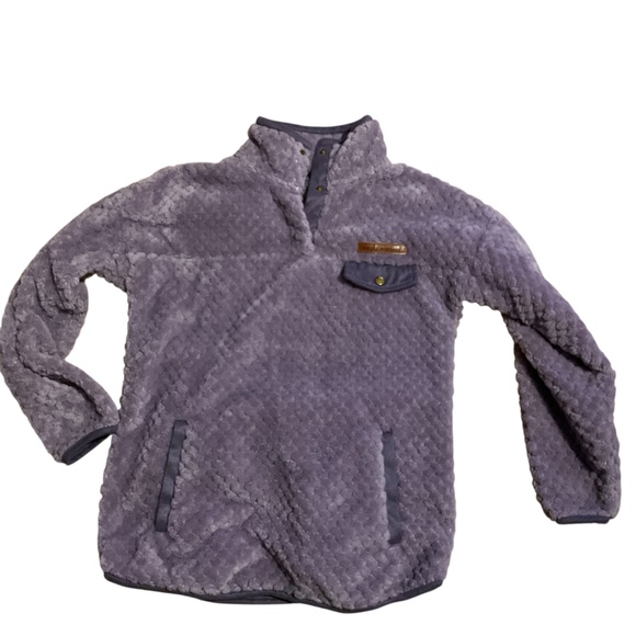 Simply Southern Lavender Quilted‎ Fleece youth large - Picture 1 of 3